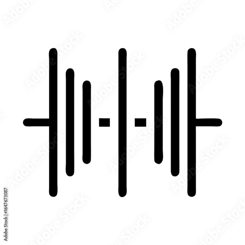Abstract graphic representation of sound equalizer bars in vertical orientation