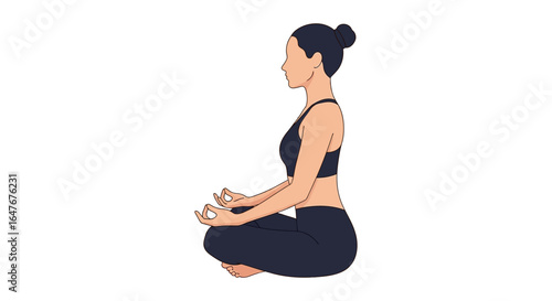 Yoga lotus position woman meditating