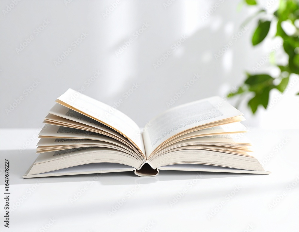 Obraz premium open book with flower