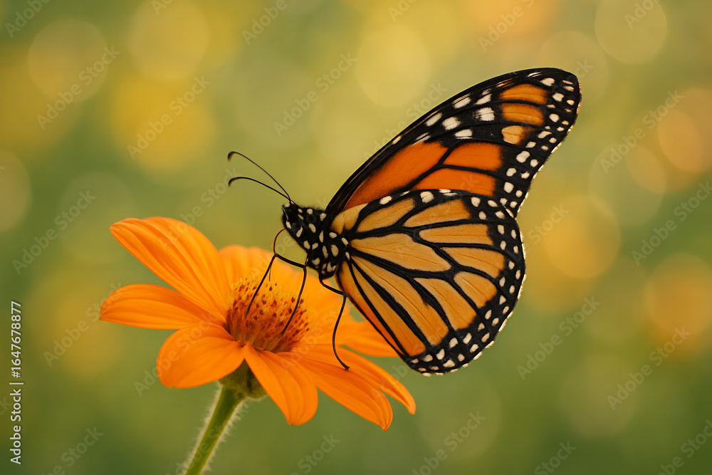 Fototapeta premium butterfly on flower