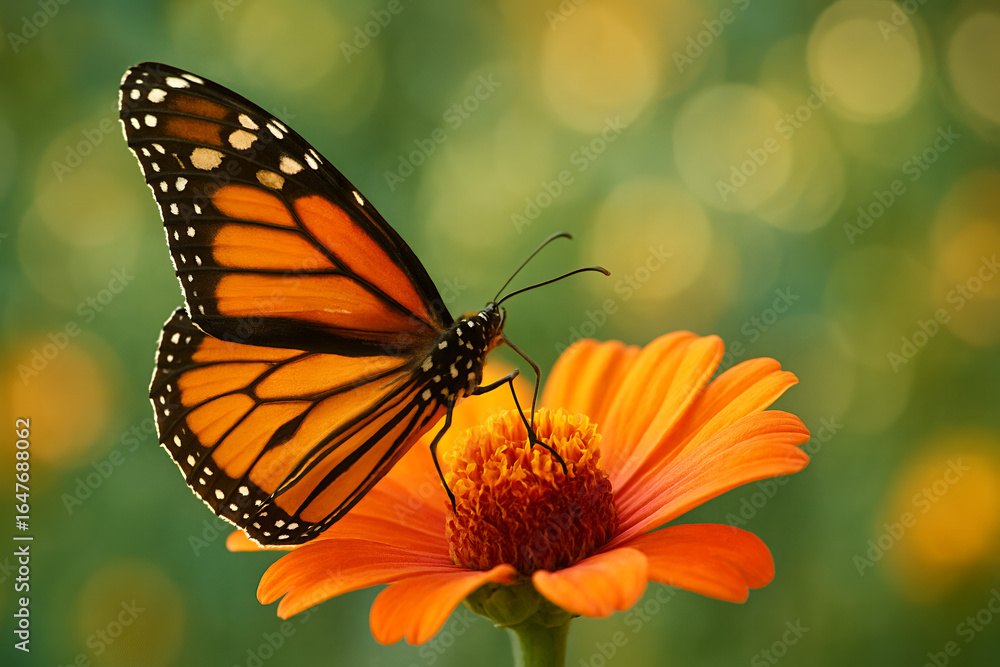 Fototapeta premium butterfly on flower