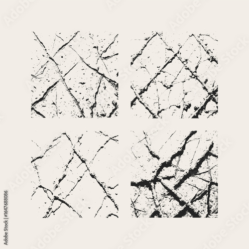 Deep chaotic scratches vector grunge texture