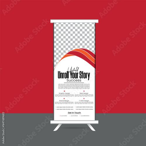 Travel Roll Up Banner design for travel agency corporate banner design editable vector template 