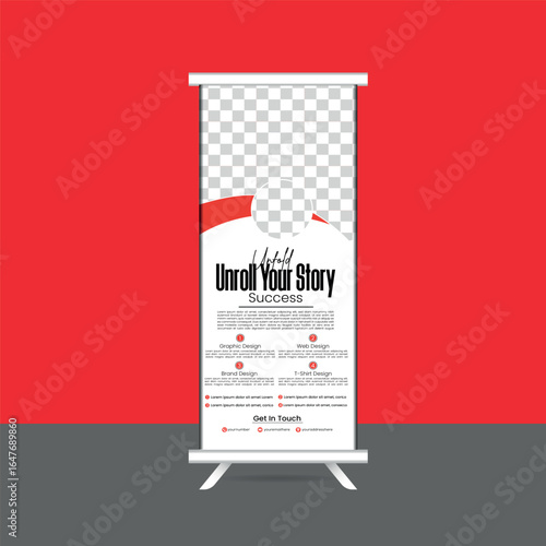 presentation conference diagram editable info pull up roll up banner colourful vertical leaflet flier pull up roll up banner business diagram marketing info post