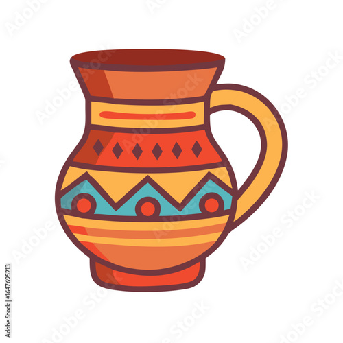 ceramic vase on a white background