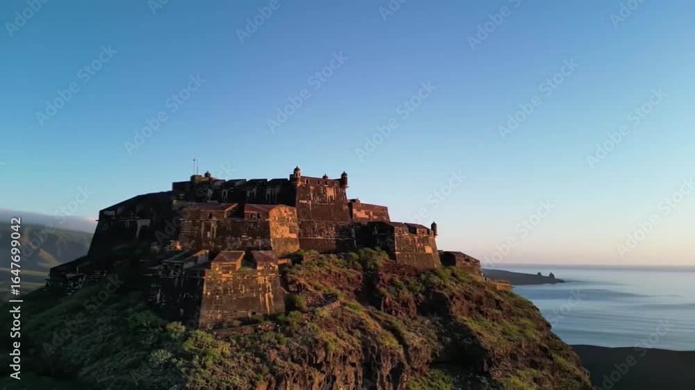 Aerial view of fortaleza de são filipe são filipe cape verde travel destination