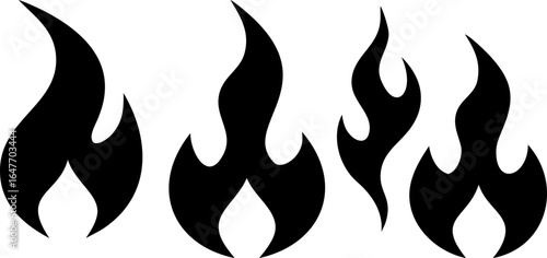 Various Fire Flame Vector Concept Shapes