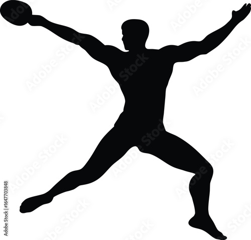 Table tennis player silhouette vector Isolated on Transparent Background.
