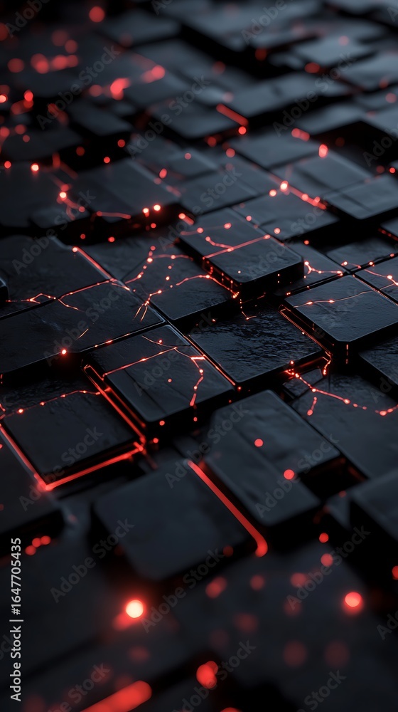 Fototapeta premium Abstract black and red futuristic wave pattern high resolution picture