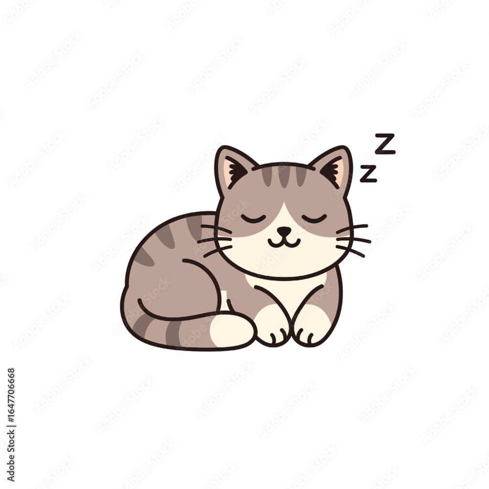Obraz premium Cute Cat Icon Very Cool Design