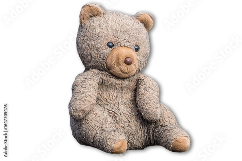 Fotografia old vintage teddy bear isolated on white