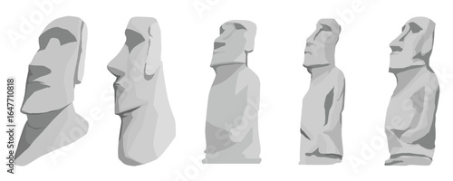 Moai vectors, icons, clipart graphics, and backgrounds.
Moai stone statue pop art vector image