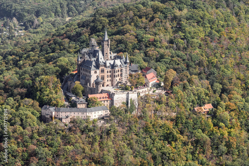 Wallpaper Mural Luftbild von Schloss Wernigerode im Harz Torontodigital.ca