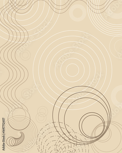 Whispering Curves in Soft Sand Boho Minimal Poster