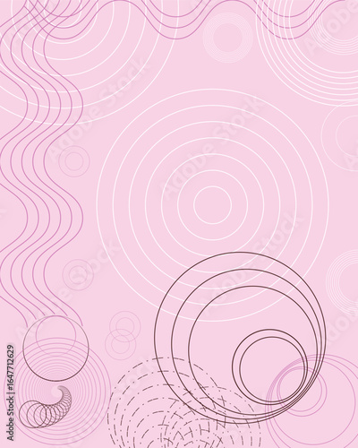 Lilac Reverie Boho Minimal Flowing Lines Poster