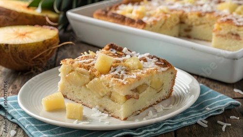 Delightful bread pudding with coconut and pineapple perfect for tropical gatherings