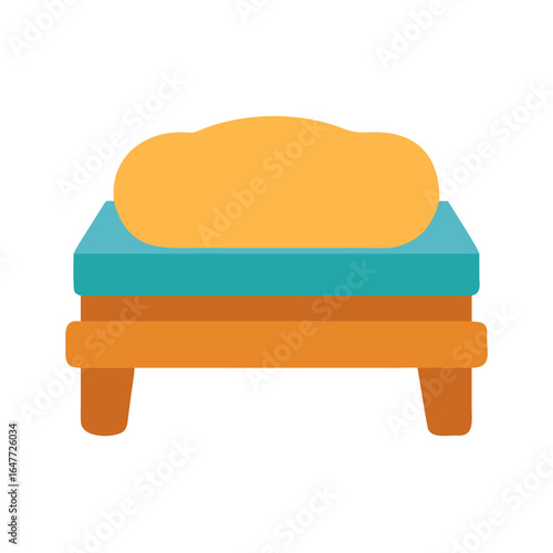 Modern ottoman furniture piece for home decor and relaxation flat design.