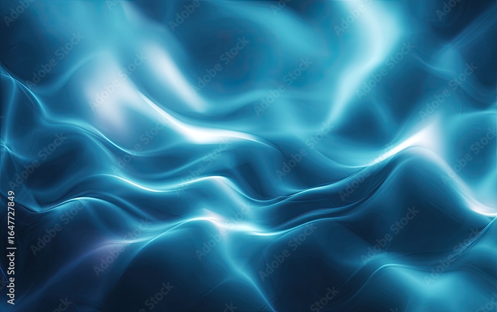 Fototapeta premium Abstract swirling turquoise and white waves