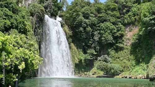 The Cascata Grande is formed by the left arm of the Liri River and is approximately 27 meters high:one of the few waterfalls to be found in the historic center of a city, unique in Italy and in Europe