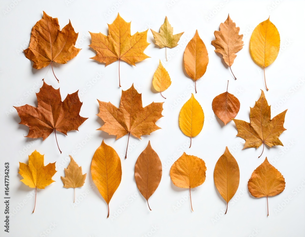 Fototapeta premium A collection of vibrant autumn leaves.