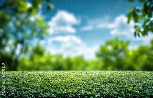 Nature scene, blurred background, grass foreground
