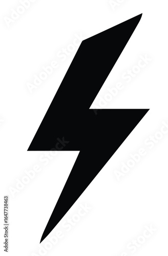 Black Lightning Bolt Icon A Versatile Symbol for Energy, Power, and Innovation in Various Designs