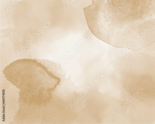 Soft watercolor texture in warm beige and sepia tones, resembling aged paper. Hand painted artistic background with subtle gradients and organic flow. Ideal for vintage designs, creative projects