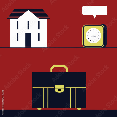 vector illustration of a bedroom