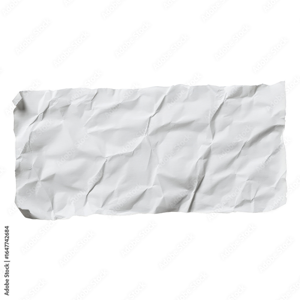 Obraz premium Crumpled white paper texture with soft, subtle appearance, ideal for backgrounds or overlays in design projects. irregular surface adds unique touch to creative works