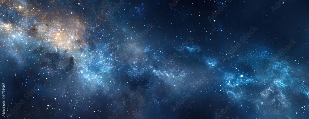 Fototapeta premium Deep space nebulae with glowing clouds