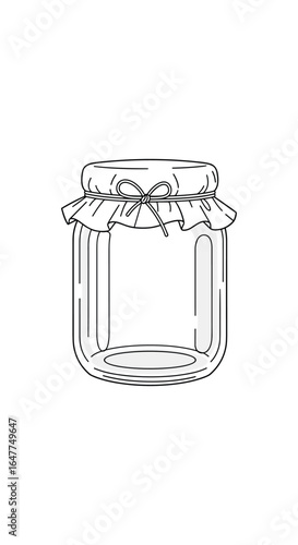Glass canning jar with fabric lid for preserving food and storing homemade goods safely and beautifully