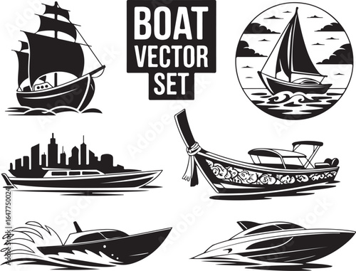 Diverse boat collection for maritime adventure and travel inspiration