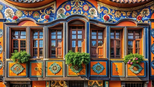 Plovdiv's architectural gem, the Balabanov House, showcased through stunning portrait photography of its ornate windows.