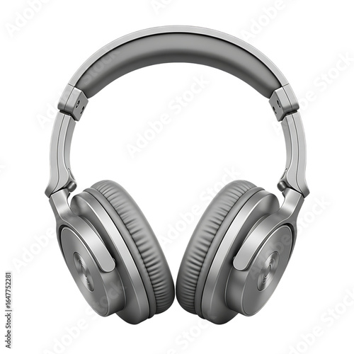 Wallpaper Mural Silver Over‑Ear Headphones Product Shot, Studio Isolated Torontodigital.ca