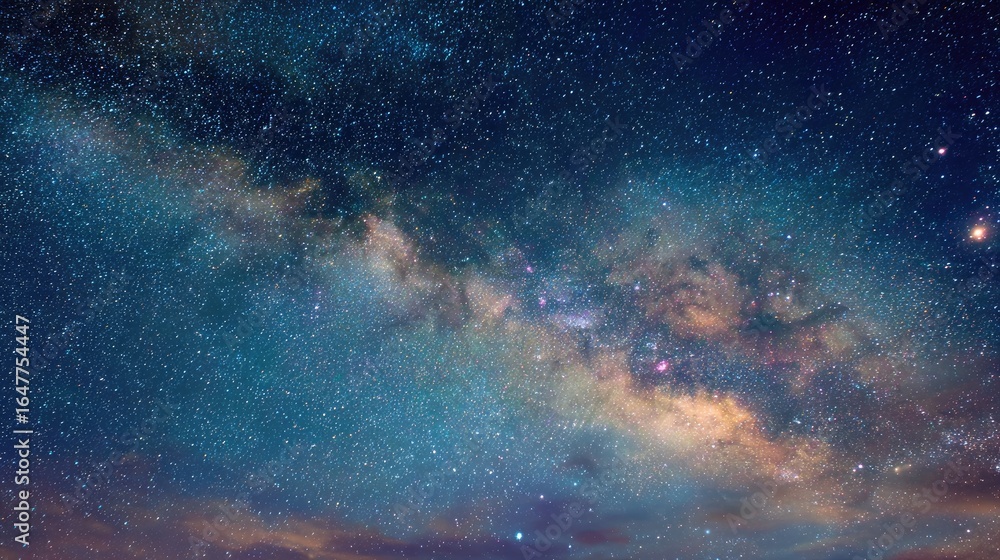 Fototapeta premium Night sky with milky way