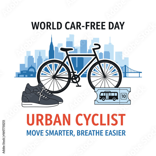 World Car-Free Day Urban Cyclist