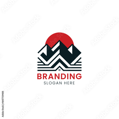 New Modern Architecture real estate mountain logo
