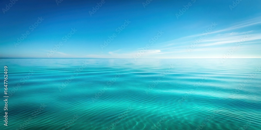 Obraz premium Serene Ocean Panorama A Captivating View of Calm Waters Under a Clear Sky