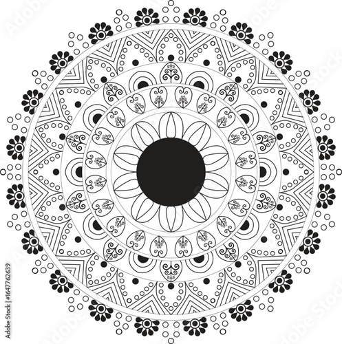 Attractive mandala art with design