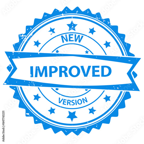 New Improved Version Stamp Badge Seal Business Product Update Marketing