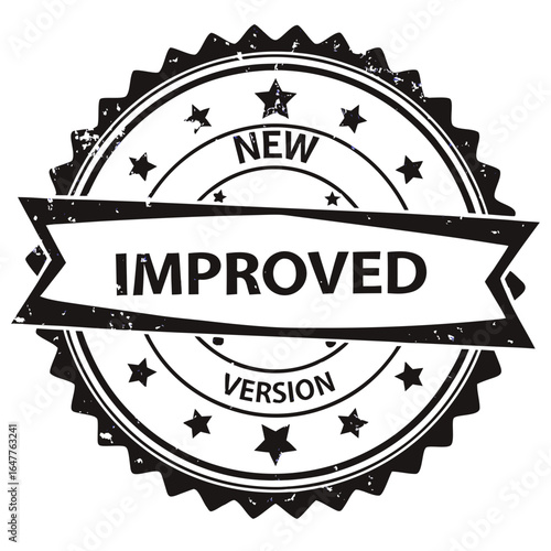 New Improved Version Black Badge Seal Business Product Update Enhancement Label
