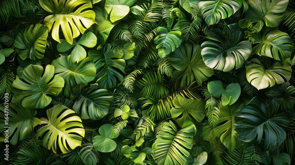 custom made wallpaper toronto digitalLush tropical foliage backdrop