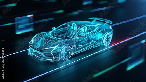 Future Automotive Technology Autonomous Driving Futuristic Vehicle