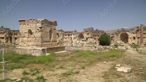 Ruins of Heliopolis Syriaca, an ancient Roman city located in Baalbek, Lebanon