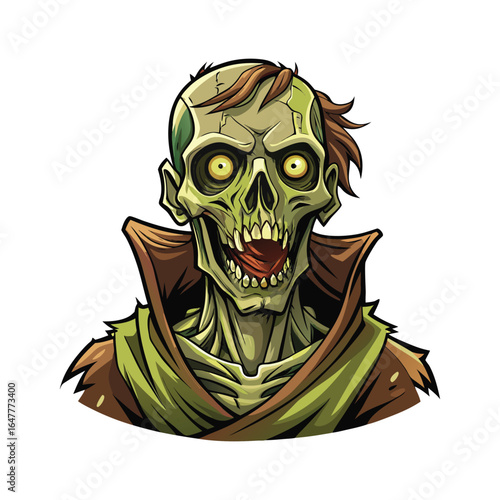 Zombie Rotted Corpse vector art illustration