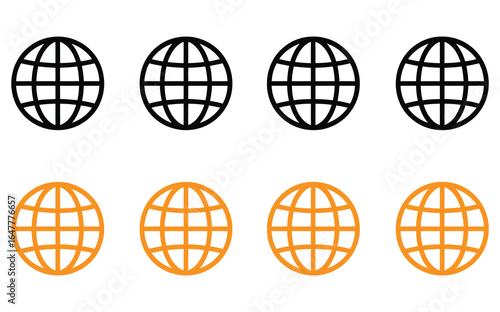 Global icon collection. Duotone color.Worldwide icon set.Containing worldwide, global, web, global shipping, services, expansion, internet, world, travel, global network.