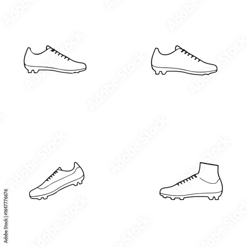 Four Cleat Football Shoe Designs
