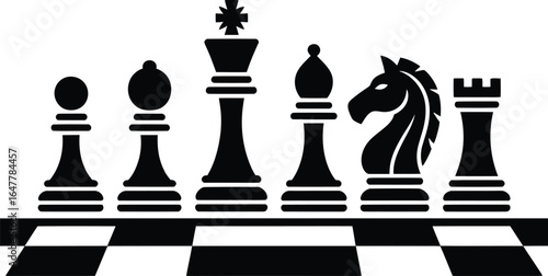 Chess Set Vector Illustration.