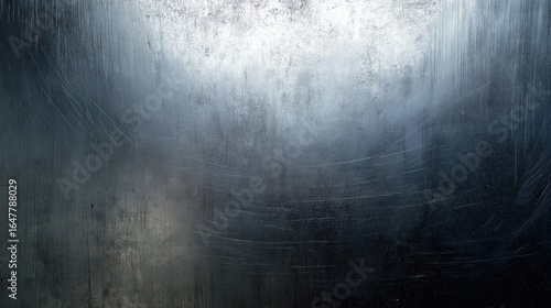 An industrial and modern surface of brushed silver with a worn, distressed look.