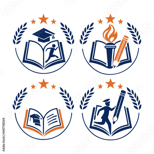 Education and Graduation Logo Design Vector